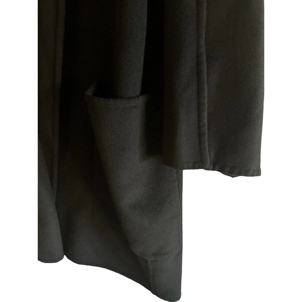 Vince Black Collarless Open-Front Coat Wool & Cashmere Blend - Picture 5 of 16